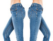 Photo: female legs in a blue jeans female legs in a blue jeans