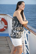 Woman enjoying life at sea