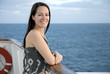 Woman on cruise liner