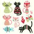 Photo en ligne au meilleur prix set of funny cats