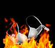White bra and fire