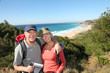Portrait of senior couple on hiking day