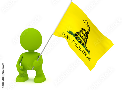 Illustration: Holding the Gadsen Flag Holding the Gadsen Flag