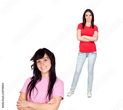 Photo: Couple of brunette girls Couple of brunette girls