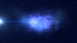 Animation of a nebula with stars. HD.