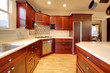 Luxury cherry kitchen with very beautiful wood