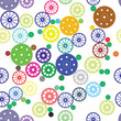 Seamless texture of color gears