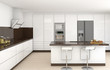 interior white and brown kitchen