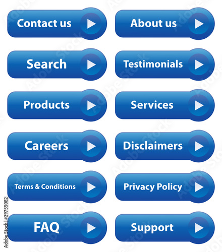 Blue Website Buttons