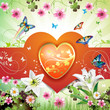 Big heart and butterflies for Valentine's day Big heart and butterflies for Valentine's day