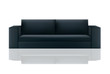Black sofa on a isolated background,vector