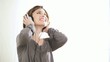 Woman dancing while listening to music; HD 720, H 264