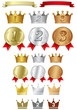 Gold icons set