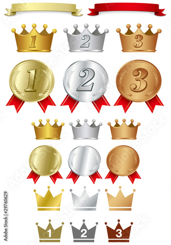 벡터 일러스트(편집용 파일):Gold icons set Gold icons set