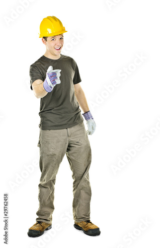 Photo: Construction worker pointing Construction worker pointing
