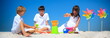 Photos : Children playing in beach sand