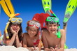 Images : Snorkel kids on beach