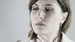 Close-up of a nervous woman; HD 720, H 264