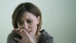 Sad/Despairing Woman, maybe victim of violence;  HD 720, H 264