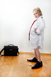 Blond child as follower