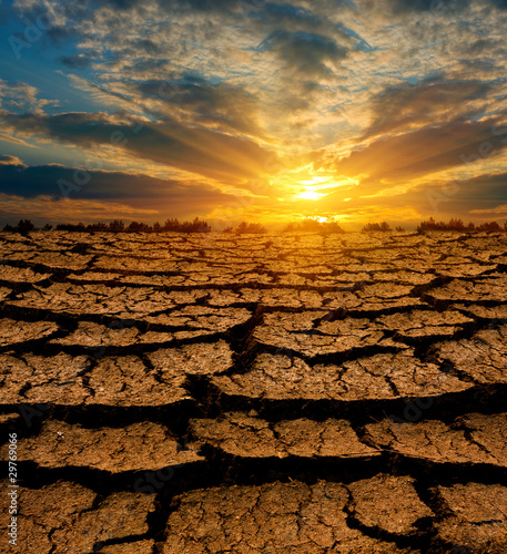 Photo: sunset over leafless earth sunset over leafless earth