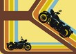 Retro background with motor cycles Retro background with motor cycles