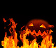 Pumpkin and fire