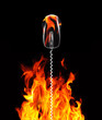 mouse cable and flames