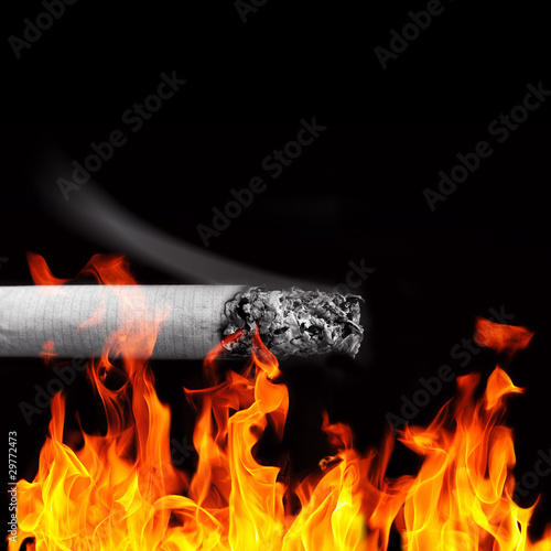 Photo: cigarette fire cigarette fire