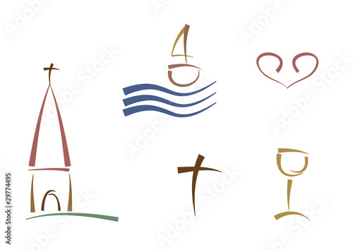 Vektor: Clipart-Set: Symbole für Religion und Feiertage Clipart-Set: Symbole für Religion und Feiertage
