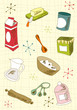 Vektor: Retro cuisine icon set Retro cuisine icon set