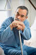 senior man in hospital