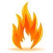 Vector symbol fire shiny flame
