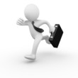 Running businessman