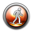 Glossy Orb Button "Snowshoeing"