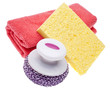 Cleaning Towel, Sponge and Scrub Brush Cleaning Towel, Sponge and Scrub Brush