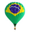 hot air balloon brazil flag