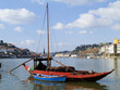 boat with wine barrels, Porto, Portugal