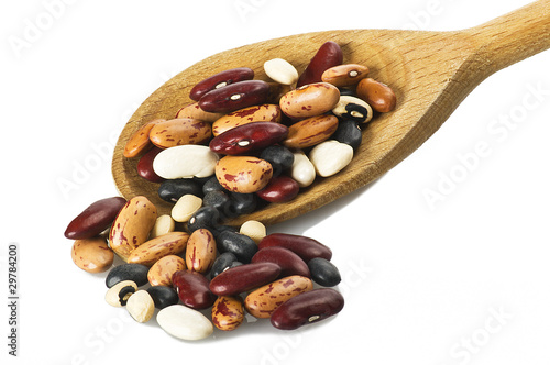 Photo: Fagioli sul cucchiaio close up Fagioli sul cucchiaio close up