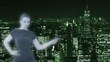Hologram of a woman