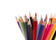A bunch of color pencils isolated on white A bunch of color pencils isolated on white