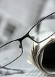 newspapers and glass