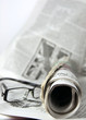 newspapers and glass