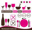 Restaurant icons set Restaurant icons set