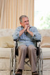 Senior man in his wheelchair