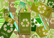 Collage. Card design recycling symbol. Collage. Card design recycling symbol.