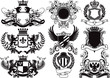 coat of arms, shields and heraldic vector elements