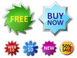 Glossy badges and sale tags