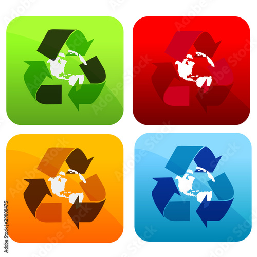 different recycling signs