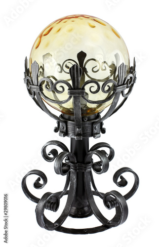 Photo: Old fashioned table lamp isolated on white Old fashioned table lamp isolated on white